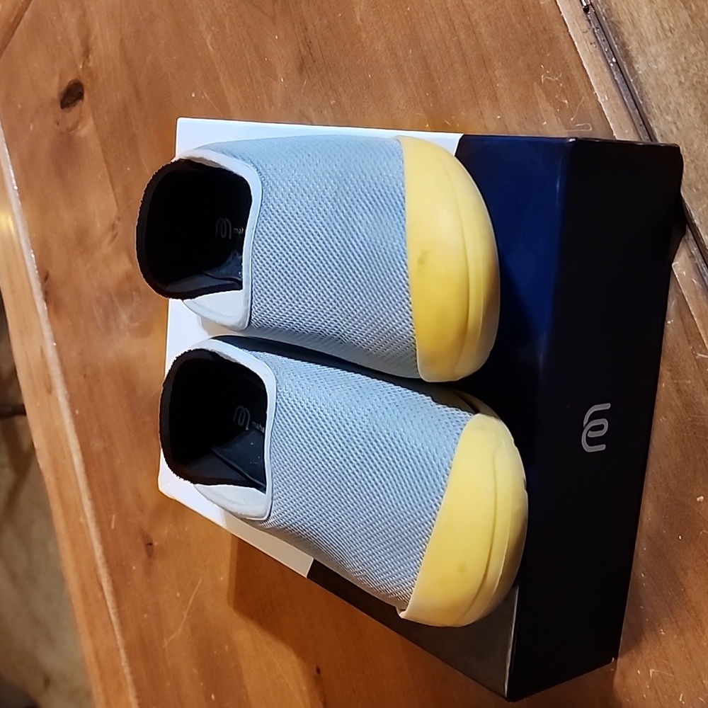 Mahabis summer slippers gray with yellow sz EU 38 us 8